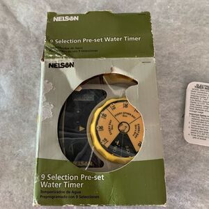 Nelson 9 Selection Pre-set Water Timer WM5920J  *New,open box*